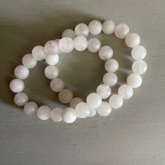 Bombshell Beads Pink Quartz Beaded Bracelet - Picture 3 of 3